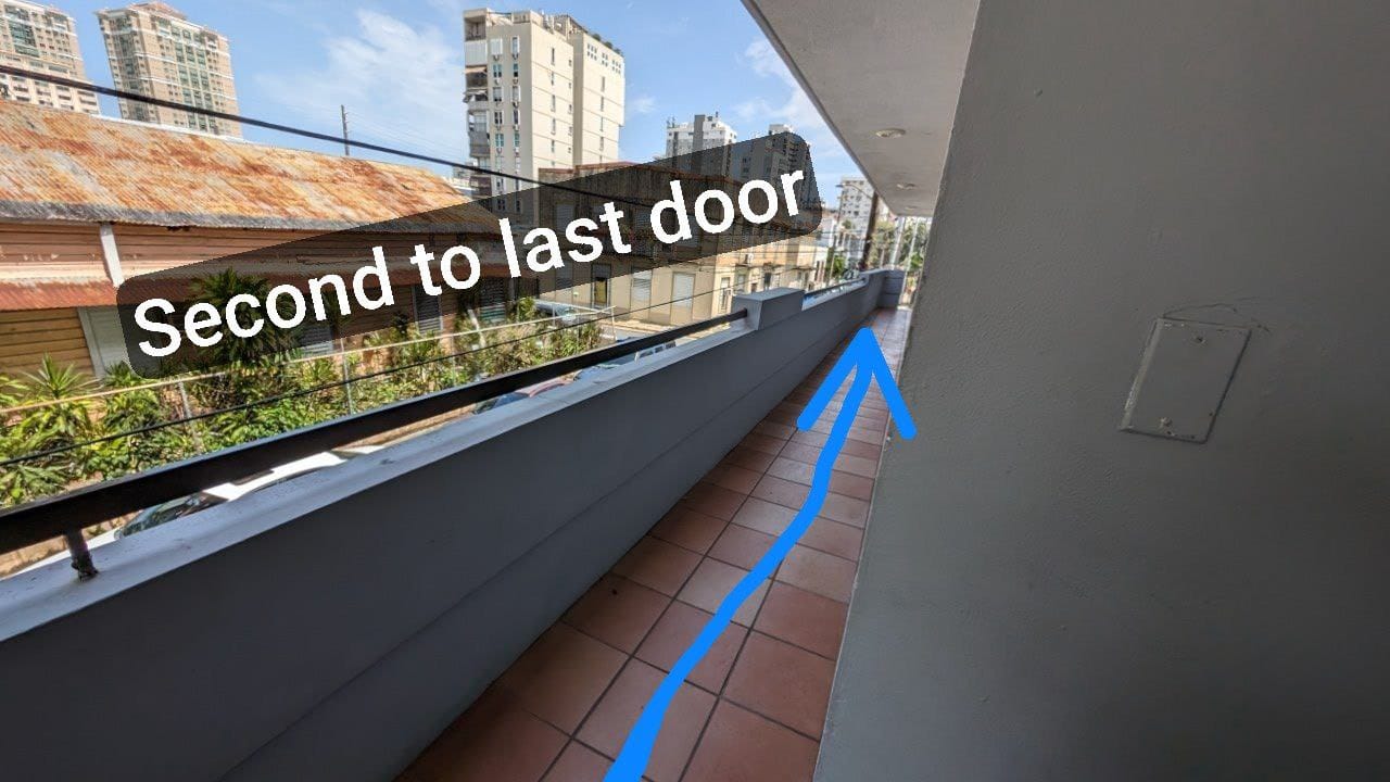 Go to end of Hallway - Second to last door